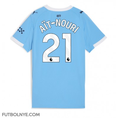Camiseta Manchester City Rayan Ait-Nouri #21 Primera Equipación para mujer 2025-26 manga corta Camiseta Manchester City Rayan Ait-Nouri #21 Primera Equipación para mujer 2025-26 manga corta